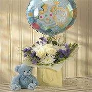 Blue Lullaby Balloon and Teddy Gift Set