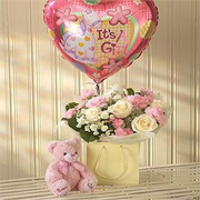 Pink Lullaby Balloon and Teddy Gift Set