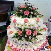 2 Tier Cake Floral Tribute